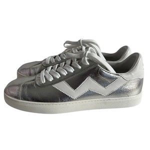 Brand New Stuart Weitzman Daryl Metallic Low-Top lace up Sneakers Size 7.5B